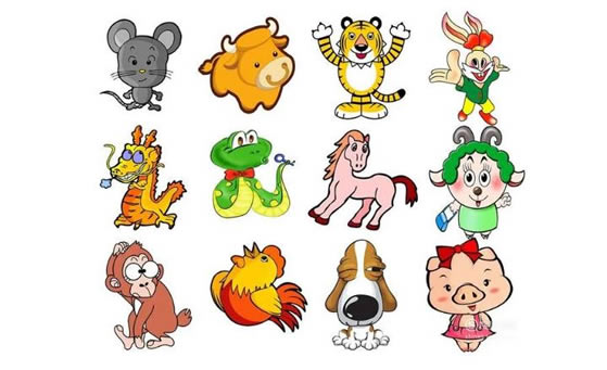 十二生肖排序表图2022 鼠/牛/虎/兔/龙/蛇/马/羊/猴/鸡/狗/猪