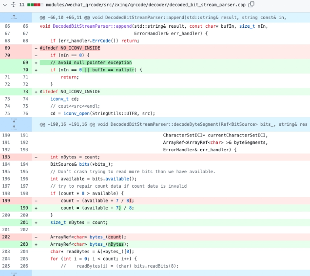 特殊二维码图片可导致微信闪退，扫码Bug已被找到