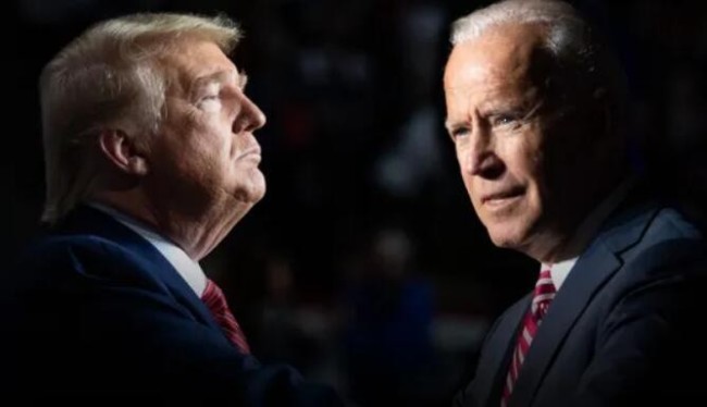 特朗普晒照嘲笑拜登坐后排